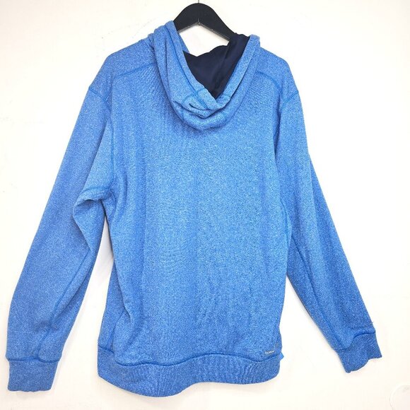 Adidas Heathered Blue Pullover ClimaWarm Hoodie Sweater - Picture 6 of 8